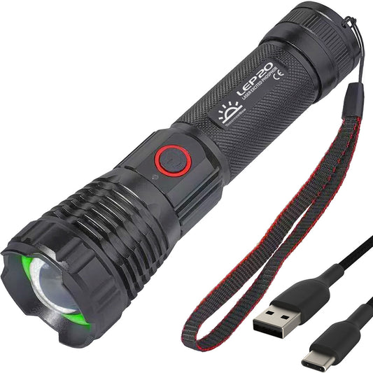 LASER Zaklamp LEP20 - 1.100 lumen - Oplaadbaar - Waterdicht