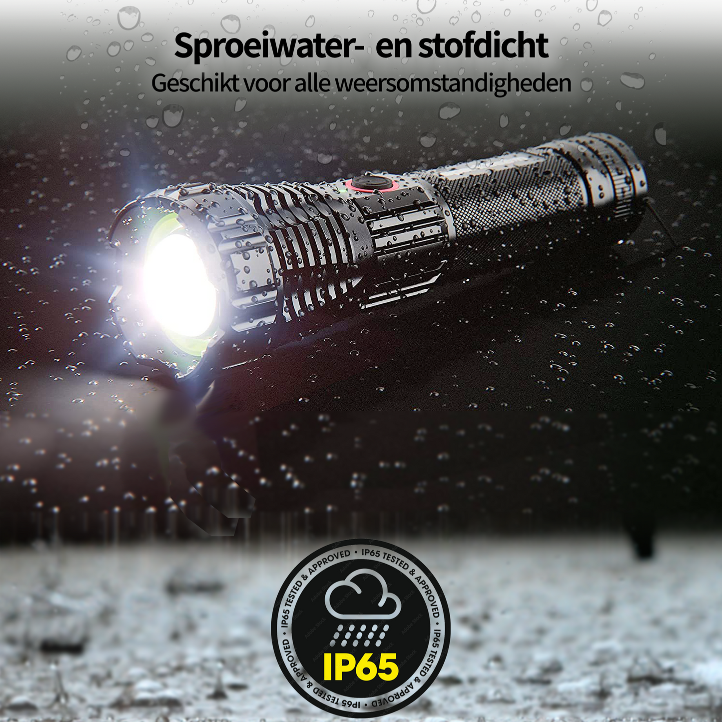 LASER Zaklamp LEP20 - 1.100 lumen - Oplaadbaar - Waterdicht
